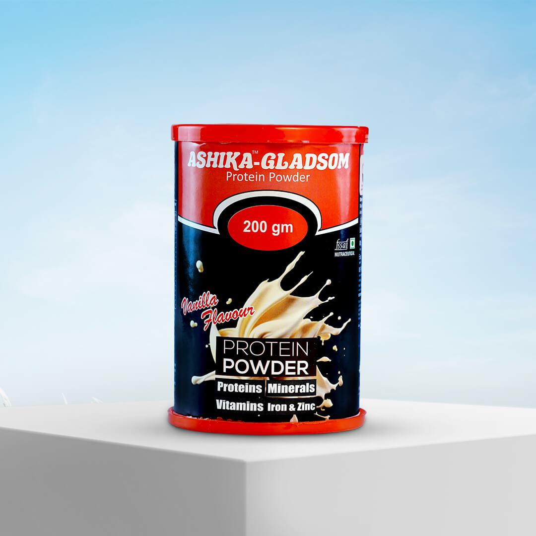 Buy Ashika Gladsom Protein Powder – With DHA, L-Carnitine, Multivitamins & Minerals | 200 GM