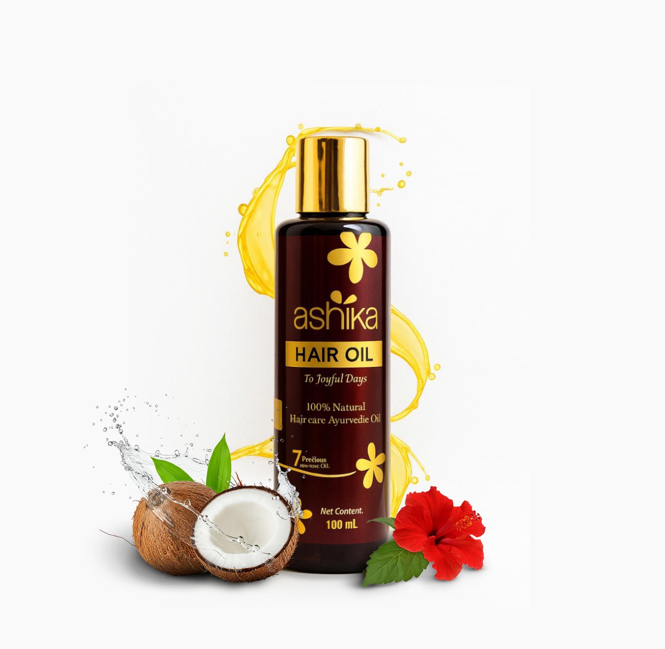 Ashika Ayurvedic Hair Oil Ashika Ayurvedic Hair Oil for Hair Growth & Hair Fall Control – Natural Herbal Hair Oil for Men & Women