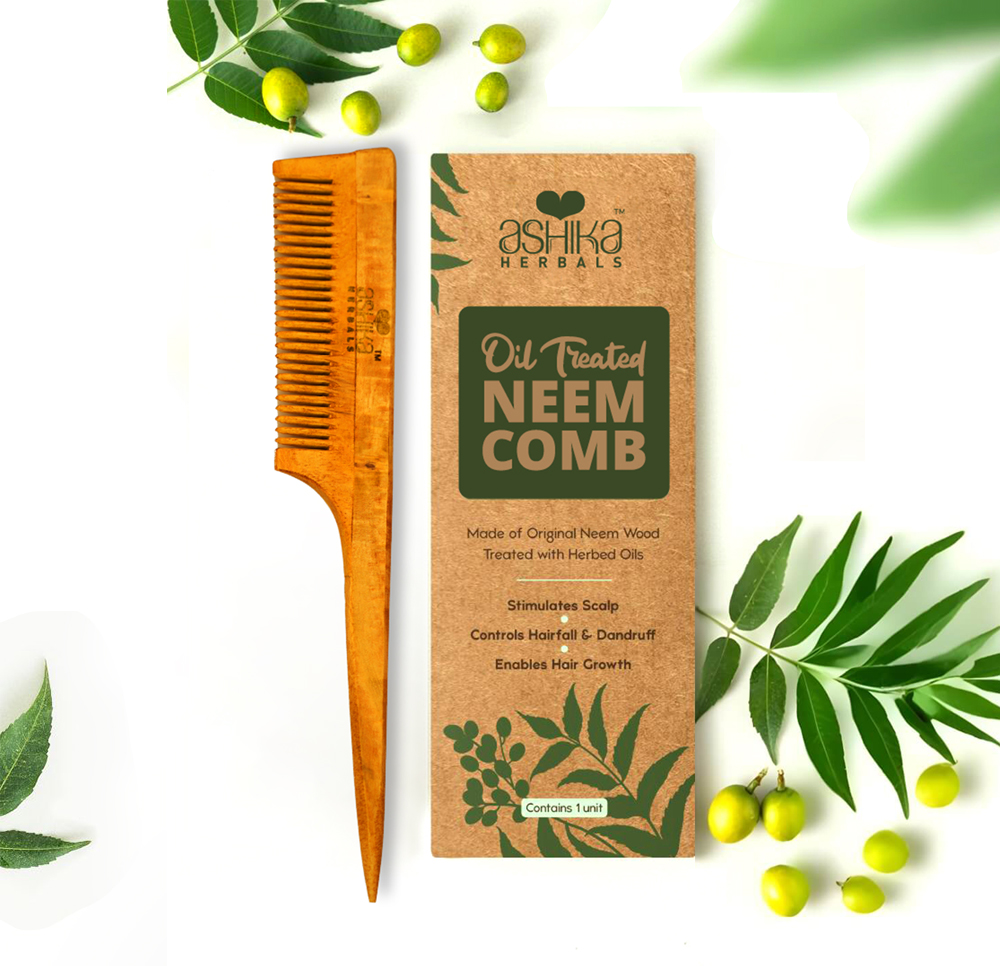 Ashika Herbal Neem Lily Hair Comb Ashika Herbal Neem Lily Hair Comb